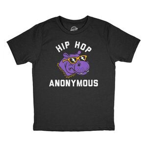 Youth Funny T Shirts Hip Hop Anonymous Sarcastic Hippo Graphic Novelty Tee for